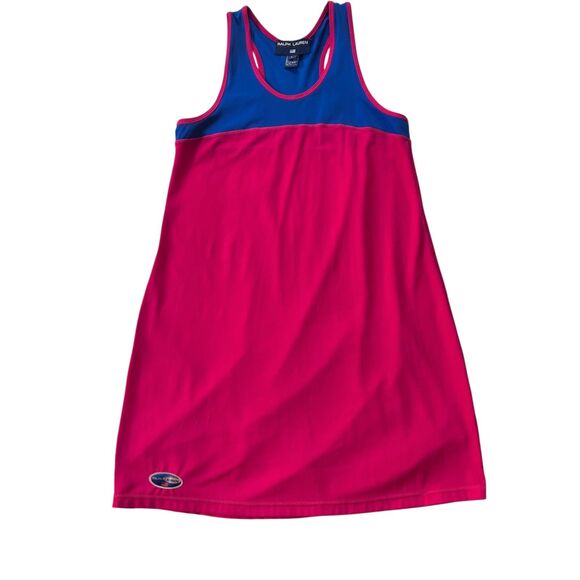 Vintage 90s Ralph Lauren Polo Sport Dress Large Fits Small Medium Pink Blue Y2K - Picture 4 of 10